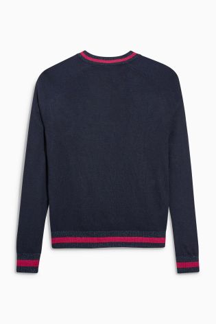 Print Woven Sweater